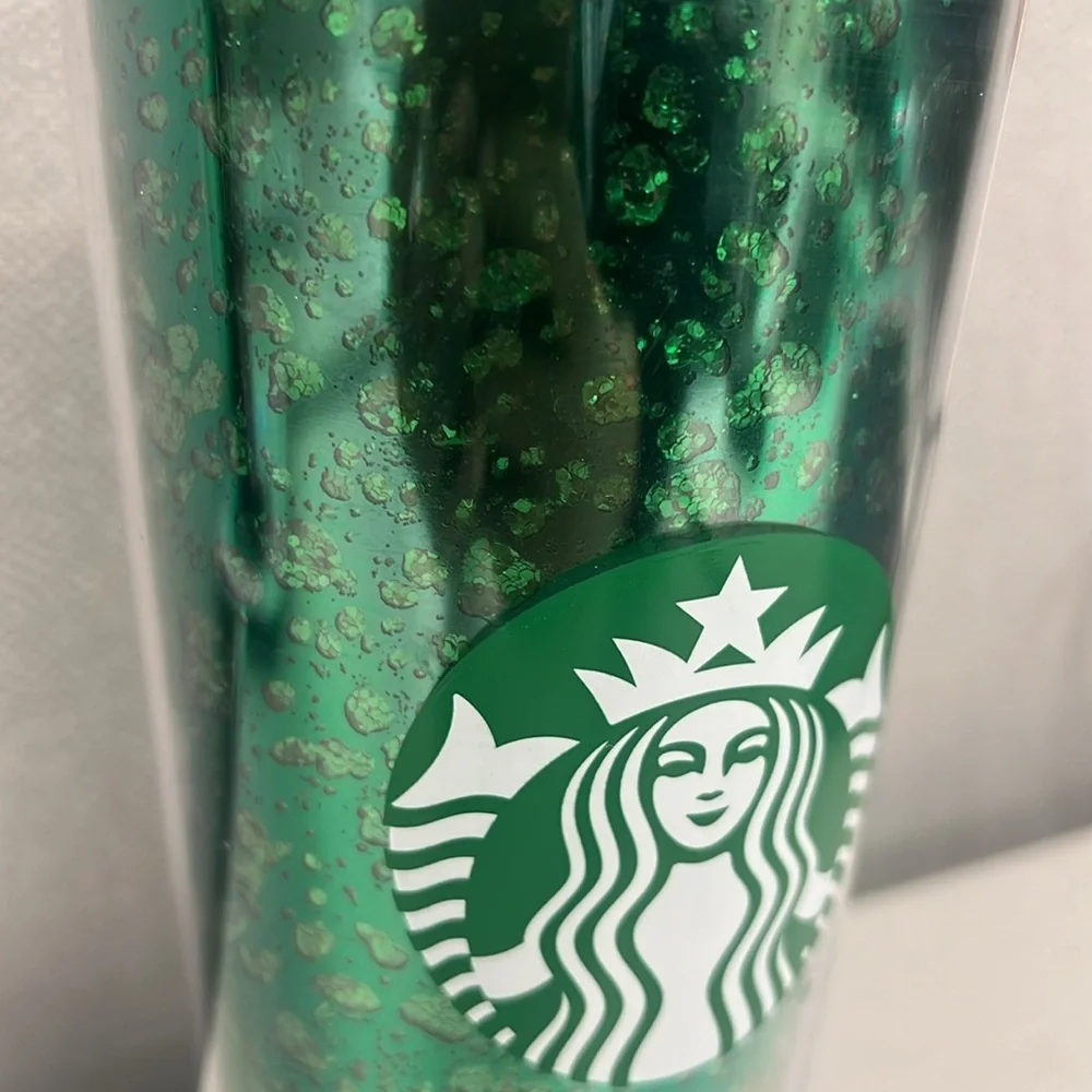 Starbucks Holiday Glitter Green Cold Cup‎ 24oz